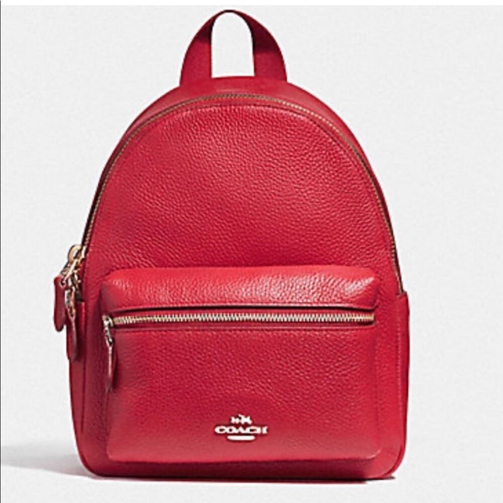 Coach Charlie Pebbled Leather Medium Backpack